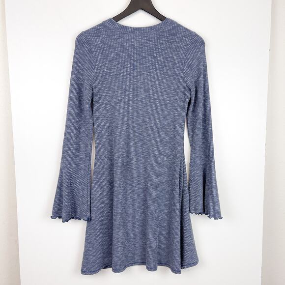 Abercrombie & Fitch Size M Flared A-Line Ribbed Dress Blue - Picture 5 of 11